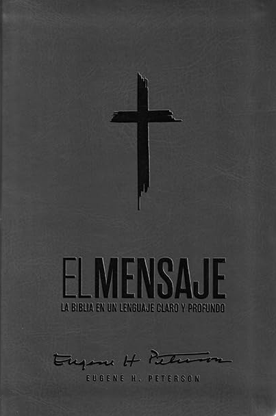 Biblia El Mensaje Gris/ Imitación Piel