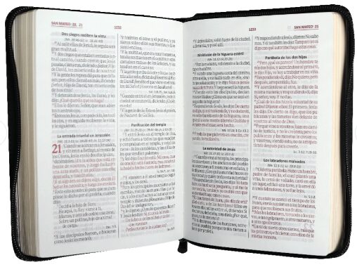 Biblia Reina Valera 1960 Chica Letra Mediana Imitación Piel Negro QR - Imagen 2